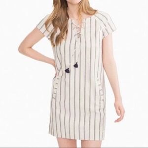 NWT Southern Tide McKenna Shift Mini Dress in Cream Blue Size Small